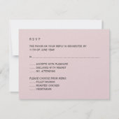 銀製及び赤面のシャンデリアRSVPカード 出欠カード (裏面)