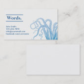 銀製及び青いタコの航海のな名刺 名刺 (正面/裏面)