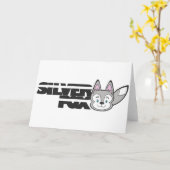 銀製孤のロゴ カード (黄色い花)