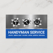 銀製手利具用スプロケット 名刺 (正面)