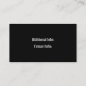 銀製灰色のエレキギターの名刺 名刺 (裏面)