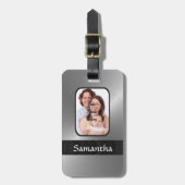 銀製灰色のカスタムの写真 ラゲッジタグ (正面縦)