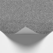 銀製灰色のフェイクなグリッター ラッピングペーパー (角)