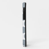 銀製灰色の水玉模様のグリッターのハートのiPhone Case-Mate iPhoneケース (裏面/左)