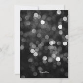 銀製灰色の白黒のブライダルシャワー 招待状 (裏面)