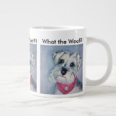 銀製灰色の菓子のシュナウツァー ジャンボコーヒーマグカップ (右)