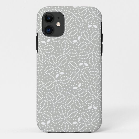 銀製灰色の葉パターンiPhone 5の場合 Case-Mate iPhoneケース (裏面)