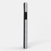 銀製灰色の金属ストライプな名前 Case-Mate iPhoneケース (裏面/右)