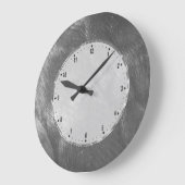 銀製灰色の金属デザインのステンレス製の一見3 ラージ壁時計 (傾斜)