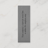 銀製灰色のSnakeskinの専門のプリント スキニー名刺 (裏面)