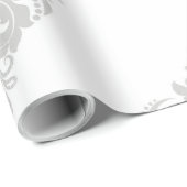 銀製結婚式のオーナメントのダマスク織35 ラッピングペーパー (ロールコーナー)