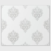 銀製結婚式のオーナメントのダマスク織35 ラッピングペーパー (フラット)
