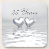 銀製記念日のハート コースター (正面)