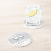 銀製記念日のハート コースター (側面)