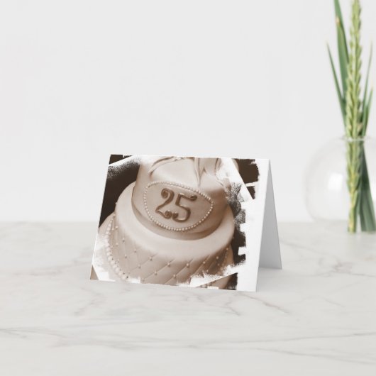 銀製記念日のメッセージカード カード (正面)