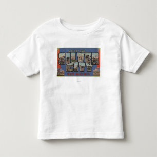 銀製都市、ニューメキシコ-大きい手紙場面 トドラーTシャツ