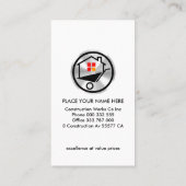 銀製金物施工建築物 名刺 (裏面)