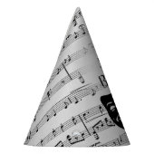 銀製音楽および劇場のマスクの誕生日 パーティーハット (左)