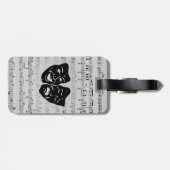 銀製音楽および劇場のマスク ラゲッジタグ (裏面横)