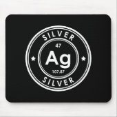 銀要素ブラックマウスパッド マウスパッド (正面)