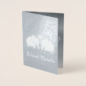 銀象とハートの結婚 箔カード (正面)