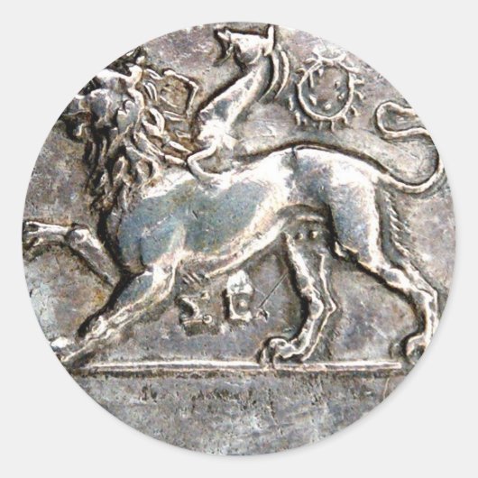 銀貨の報酬ステッカー ラウンドシール (正面)