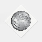 銀貨の女王の肖像 スタンダードランチョンナプキン (角)