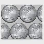 銀貨の女王の肖像 ラッピングペーパー (フラット)