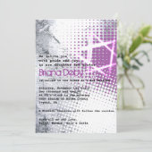 銀質星バーバルミツワー招待状 招待状 (スタンド正面)