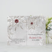 銀赤い雪の結晶の冬の結婚式 (スタンド正面)