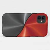 銀赤光沢スチールメタル3 Case-Mate iPhoneケース (裏面(横))