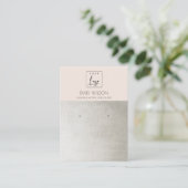 銀赤面エレガントピンクロゴイヤリングディスプレイ 名刺 (スタンド正面)