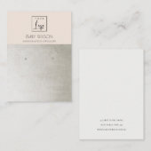 銀赤面エレガントピンクロゴイヤリングディスプレイ 名刺 (正面/裏面)