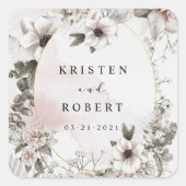 銀赤面結婚フローラ広場 スクエアシール (正面)