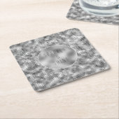 銀輝き スクエアペーパーコースター (アングル)