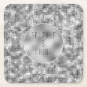 銀輝き スクエアペーパーコースター (正面)