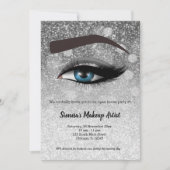 銀釉が目を光らせる |メイクアップアーティスト 招待状 (正面)