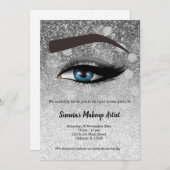 銀釉が目を光らせる |メイクアップアーティスト 招待状 (正面/裏面)