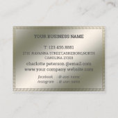 銀金エレガント属宝石名刺 名刺 (裏面)