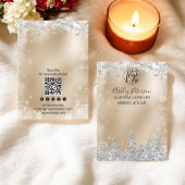 銀金ゴールドグリッターロゴジュエリーイヤリングディスプレイ 名刺