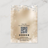 銀金ゴールドグリッターロゴジュエリーイヤリングディスプレイ 名刺 (裏面)