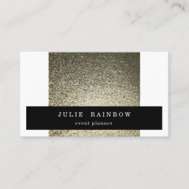 銀金ゴールドグリッターV3モダントレンディーイベントプランナー 名刺