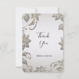 銀金ゴールドフローラサンキューカード サンキューカード