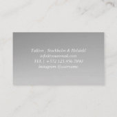 銀金ゴールド理容剤勾配グリッター モダン 名刺 (裏面)