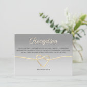 銀金ゴールド結婚披露宴カード (スタンド正面)