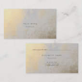 銀金ゴールド金属抽象芸術アポイントメントカード 予約カード (正面/裏面)