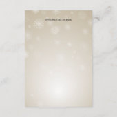 銀金ゴールド雪の結晶の冬ウェディング詳細カード エンクロージャーカード (裏面)