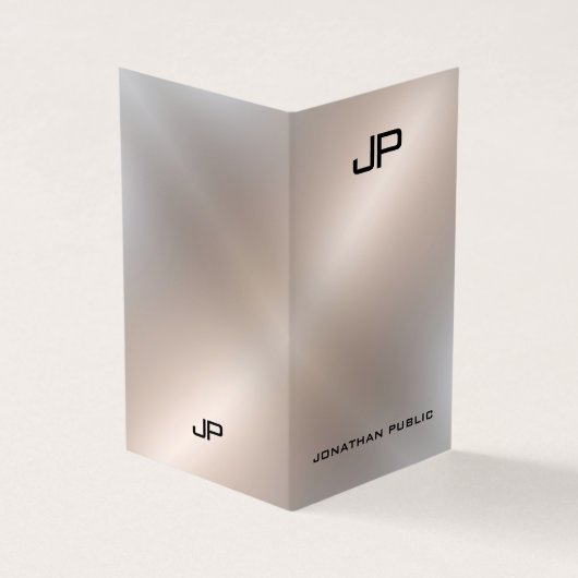 銀金フェイク属調モノエレガントモダングラム 名刺 (外部)