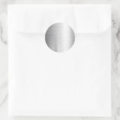 銀金属のテクスチャ ラウンドシール (バッグ)