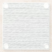 銀金属ウィッカーパターン ガラスコースター (裏面)